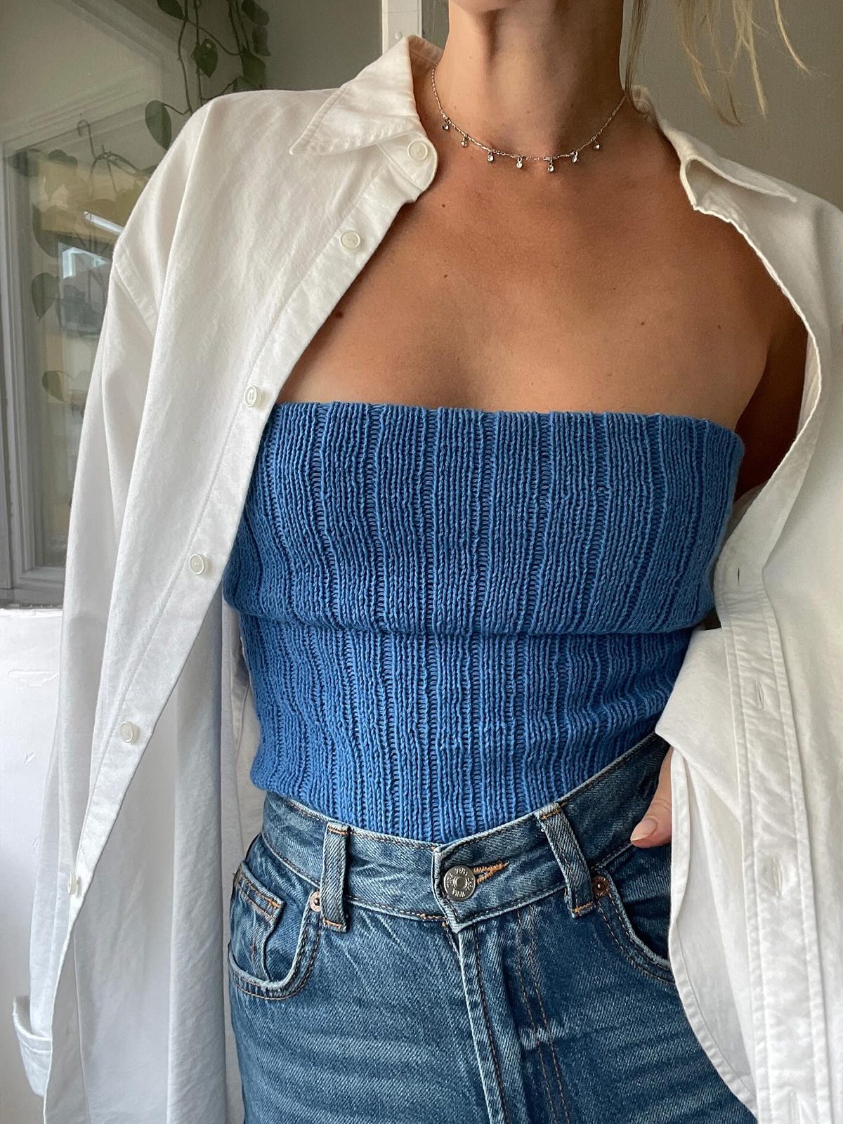 トップス HEATHER COTTON KNIT TUBETOP Knitting pattern - Tessa tube top - Pickles